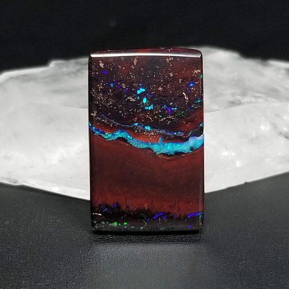 Exquisite Australian Koroit Opal * 21.88 x 13.66 x 3.20mm * amazing boulder opal - Picture 10 of 15